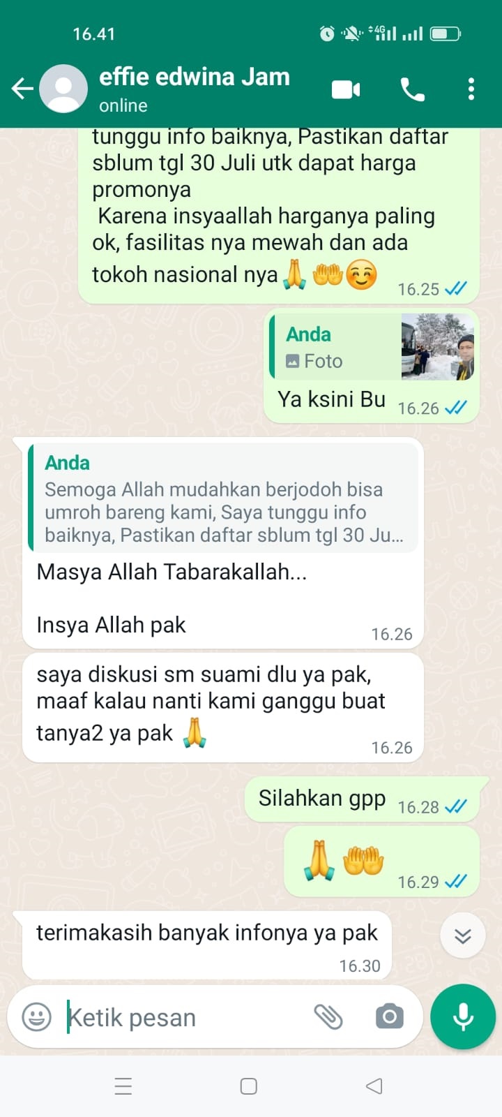 testimoni jamaah 13