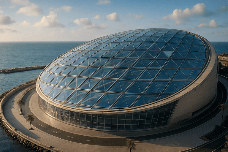 pemandangan bibliotheca alexandrina