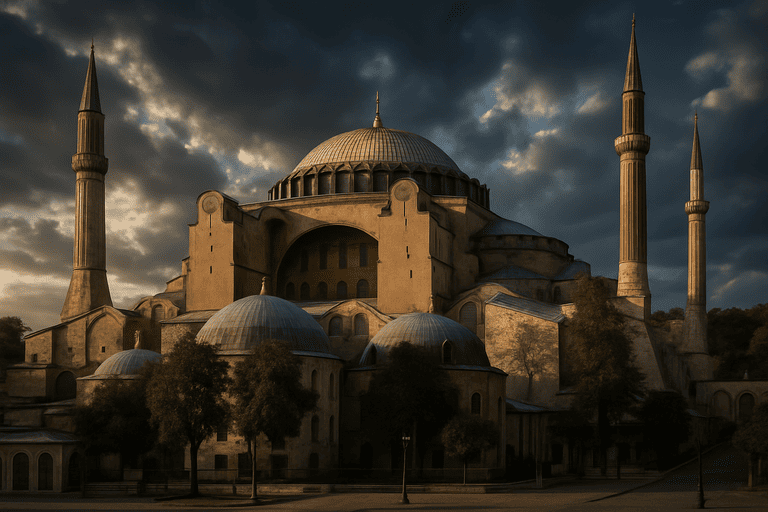 hagia_sophia di waktu senja