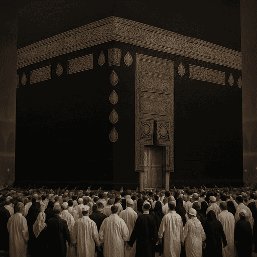 Ribuan jamaah umroh yang mengelilingi kaabah menjadi sebuah pemandangan yang sangat indah