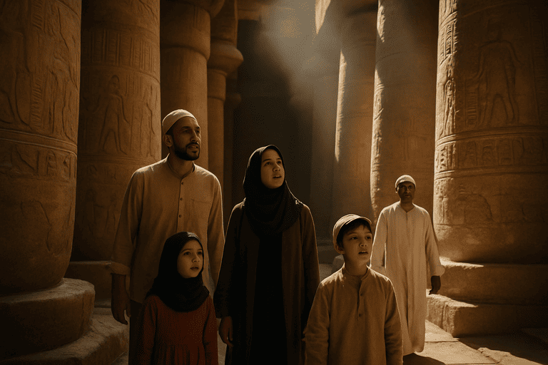 Berlibur bersama keluarga di salah satu museum yang berada di mesir