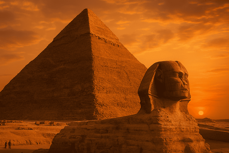Keindahan piramida giza dan patung sphinx yang menjadi ciri khass di mesir