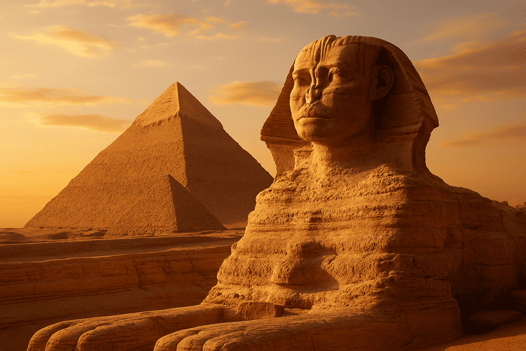 Patung monumental kuno di mesir yang sangat cantik