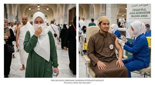 Lindungi Diri Lebih Jauh: Vaksin Tambahan (Influenza & COVID-19) yang Dianjurkan Sebelum Umroh📌